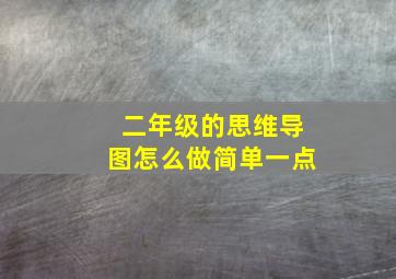 二年级的思维导图怎么做简单一点