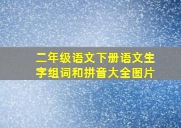 二年级语文下册语文生字组词和拼音大全图片