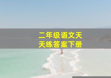 二年级语文天天练答案下册