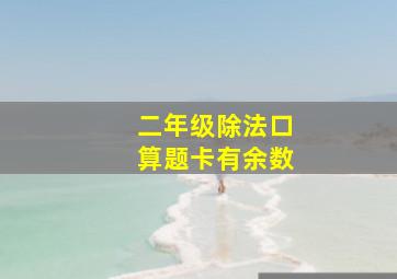 二年级除法口算题卡有余数