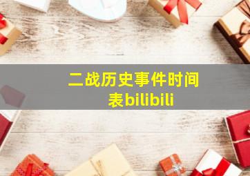 二战历史事件时间表bilibili