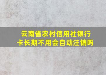 云南省农村信用社银行卡长期不用会自动注销吗