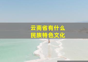 云南省有什么民族特色文化