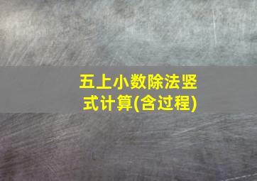 五上小数除法竖式计算(含过程)