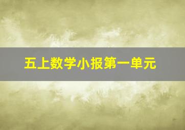 五上数学小报第一单元