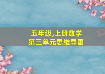 五年级,上册数学第三单元思维导图