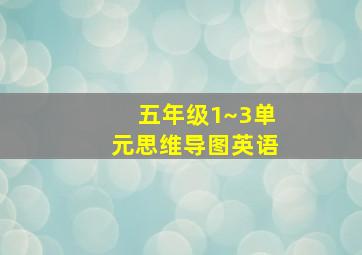 五年级1~3单元思维导图英语