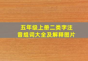 五年级上册二类字注音组词大全及解释图片