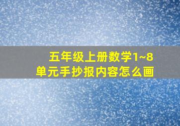 五年级上册数学1~8单元手抄报内容怎么画