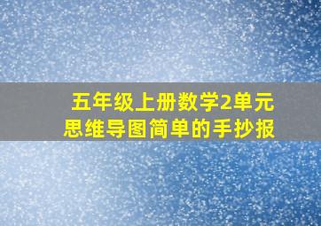 五年级上册数学2单元思维导图简单的手抄报