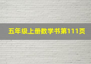 五年级上册数学书第111页