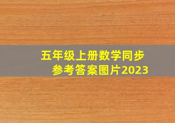 五年级上册数学同步参考答案图片2023