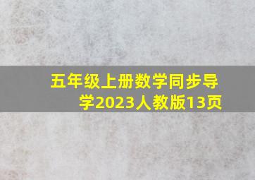 五年级上册数学同步导学2023人教版13页