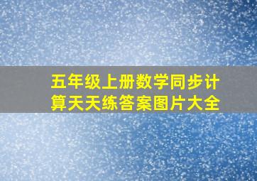 五年级上册数学同步计算天天练答案图片大全