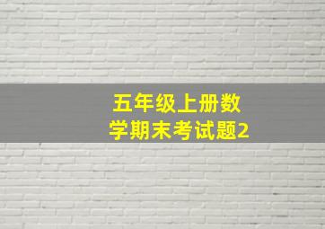 五年级上册数学期末考试题2