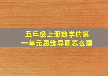 五年级上册数学的第一单元思维导图怎么画