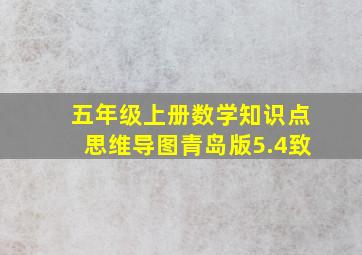 五年级上册数学知识点思维导图青岛版5.4致