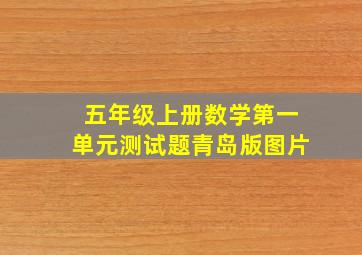 五年级上册数学第一单元测试题青岛版图片