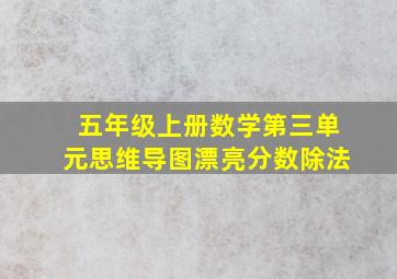 五年级上册数学第三单元思维导图漂亮分数除法