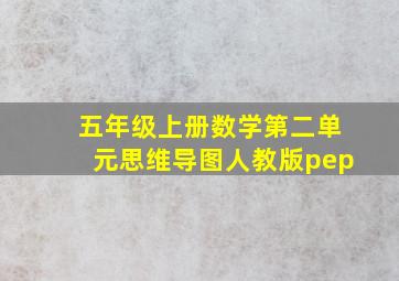 五年级上册数学第二单元思维导图人教版pep