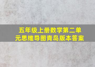 五年级上册数学第二单元思维导图青岛版本答案