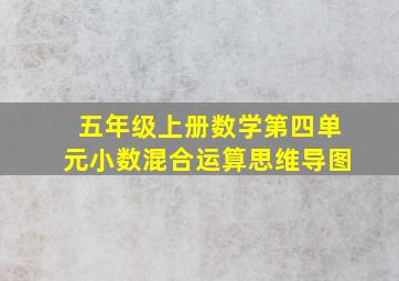 五年级上册数学第四单元小数混合运算思维导图