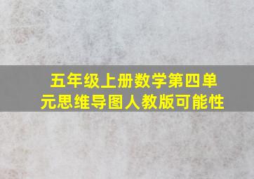 五年级上册数学第四单元思维导图人教版可能性