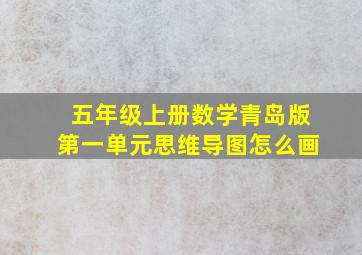 五年级上册数学青岛版第一单元思维导图怎么画