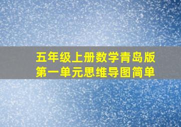 五年级上册数学青岛版第一单元思维导图简单