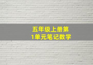 五年级上册第1单元笔记数学