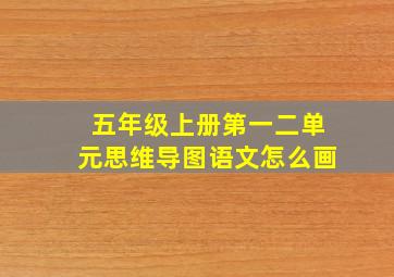 五年级上册第一二单元思维导图语文怎么画