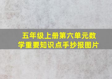 五年级上册第六单元数学重要知识点手抄报图片