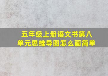 五年级上册语文书第八单元思维导图怎么画简单