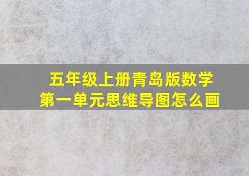 五年级上册青岛版数学第一单元思维导图怎么画