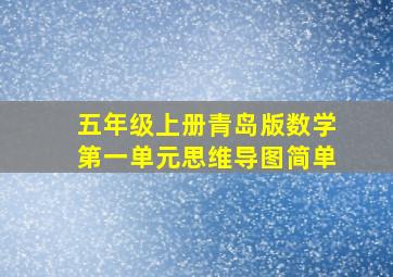 五年级上册青岛版数学第一单元思维导图简单