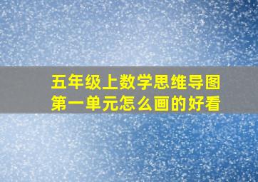 五年级上数学思维导图第一单元怎么画的好看