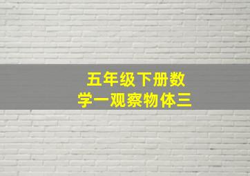 五年级下册数学一观察物体三