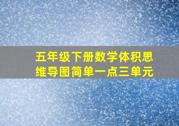 五年级下册数学体积思维导图简单一点三单元