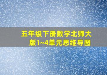 五年级下册数学北师大版1~4单元思维导图