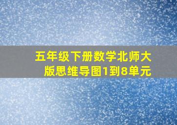 五年级下册数学北师大版思维导图1到8单元