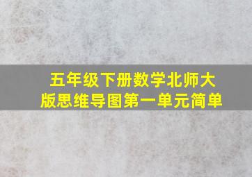 五年级下册数学北师大版思维导图第一单元简单