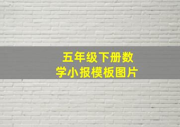 五年级下册数学小报模板图片