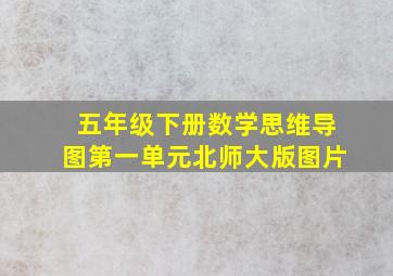 五年级下册数学思维导图第一单元北师大版图片