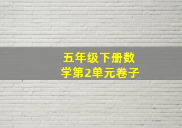 五年级下册数学第2单元卷子