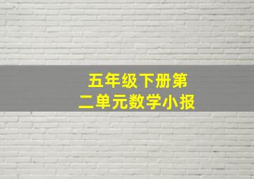 五年级下册第二单元数学小报