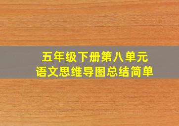 五年级下册第八单元语文思维导图总结简单