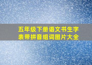 五年级下册语文书生字表带拼音组词图片大全