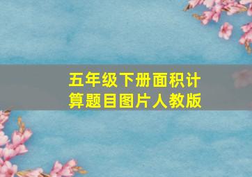 五年级下册面积计算题目图片人教版