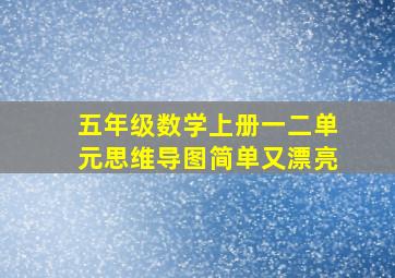 五年级数学上册一二单元思维导图简单又漂亮