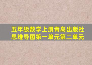 五年级数学上册青岛出版社思维导图第一单元第二单元